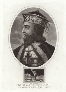 Clovis, The First Christian King of France by English School