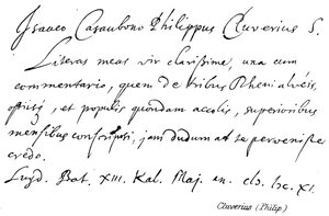 Philip Cluverius by English School