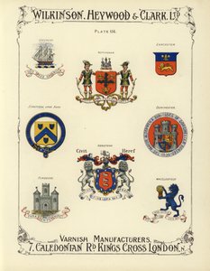 Coats of Arms of British Towns and Cities by English School