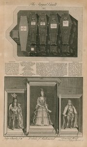 Coffins in the Royal Vault by English School