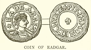 Coin of Eadgar by English School