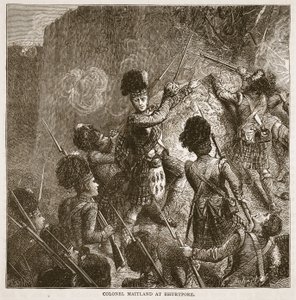 Colonel Maitland at Bhurtpore, Illustration from Cassell