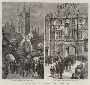 Colonial and Indian Visitors at Canterbury by English School