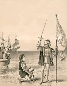 Columbus Takes Possession of the New World in the Name of His Sovereign by English School