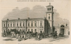 Completion of the South-Eastern Railway: Great joint station of the Croydon, Brighton and Dover Railway Company, Southwark, London