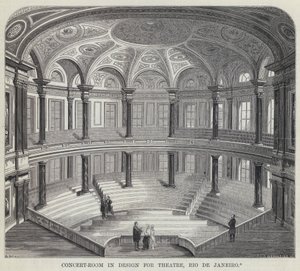 Concert-Room in Design for Theatre, Rio de Janeiro