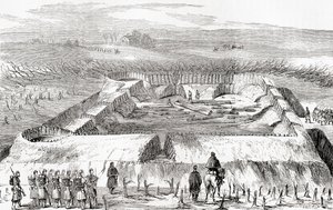 Confederate fortifications to the north of Manassas Junction, from Ward and Lock