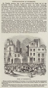 Conflagration at Richmond by English School