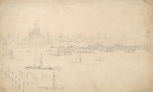 Construction of Waterloo Bridge, London by English School