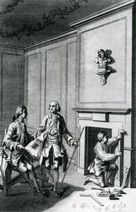Construction of a Chimney Breast (engraving) by English School