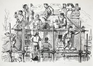 Construction Workers, Illustration from Punch by English School