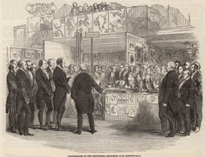 Conversazione of the Educational Exhibition in St Martins Hall, London by English School