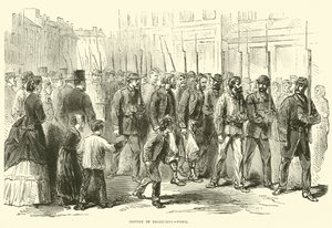 Convoy of Deserters, Paris, October 1870 by English School