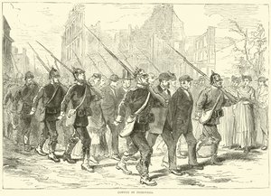 Convoy of Prisoners, October 1870 by English School