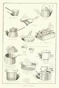 Cooking Utensils by English School
