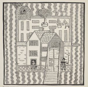 Copy of The Map of Mockbeggar Hall, with his situation in the spacious country called anywhere, c.1633, from the Ballad of Roxborough