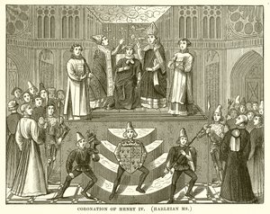 Coronation of Henry IV (Harleian Ms) by English School