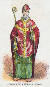 Costume of a Norman Abbot by English School