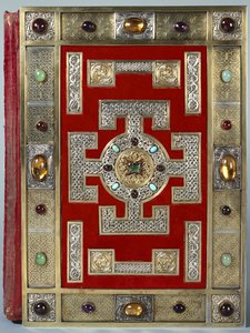 Binding of the Lindisfarne Gospels, rebound in 1853 by English School