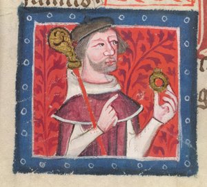 Henry of Blois, from the Golden Book of St. Albans by Thomas Walsingham