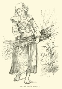 Country Girl of Brittany by English School
