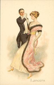 Couple dancing the Lancers by English School