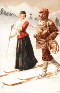 Couple Skiing