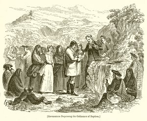Covenanters Dispensing the Ordinance of Baptism by English School