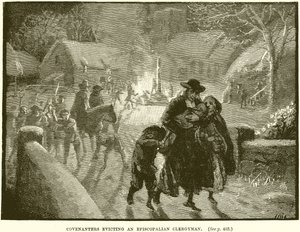 Covenanters Evicting an Episcopalian Clergyman by English School