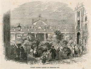 Covent Garden Market, London, on Christmas Eve by English School