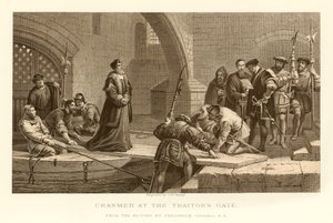 Cranmer at the Traitors Gate by English School
