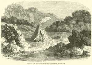 Creek in Newfoundland, Indian Wigwam by English School