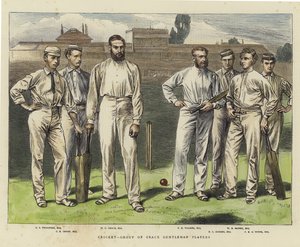Cricket - Group of Crack Gentleman Players by English School
