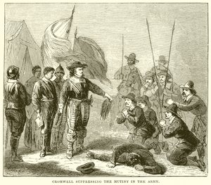 Cromwell Suppressing the Mutiny in the Army by English School