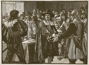 Cromwell dissolving the Long Parliament, illustration from Cassell