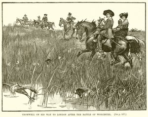 Cromwell on his Way to London after the Battle of Worcester