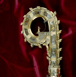 Crook of the crozier of William of Wykeham: Paul side (detail)