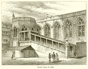 Crosby Hall in 1790 by English School