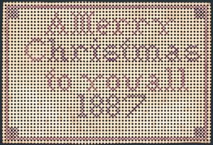 Cross Stitch (1887), Christmas Card