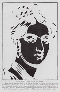 Cut Out Portrait of Queen Victoria by English School