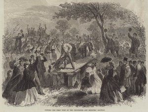 Cutting the First Turf of the Chichester and Midhurst Railway