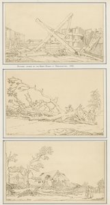 Damage Caused by the Great Storm at Roehampton, 1780 by English School