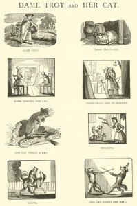 Dame Trot And Her Cat by English School