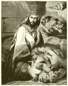 Daniel and the Lions by English School