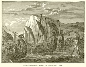 Dano-Norwegian Fleet of the Tenth Century by English School