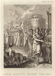 David Dancing before the Ark by English School