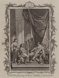 David Playing Before Saul by English School
