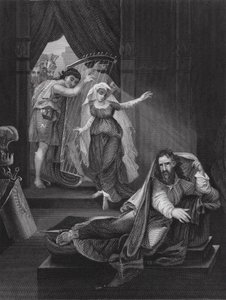 David playing before Saul by English School