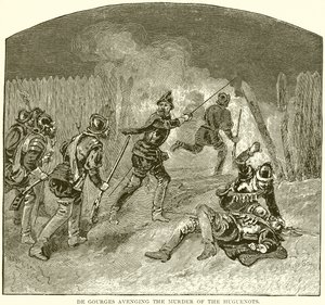 De Gourges Avenging the Murder of the Huguenots by English School