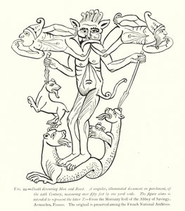Death devouring Man and Beast by English School
